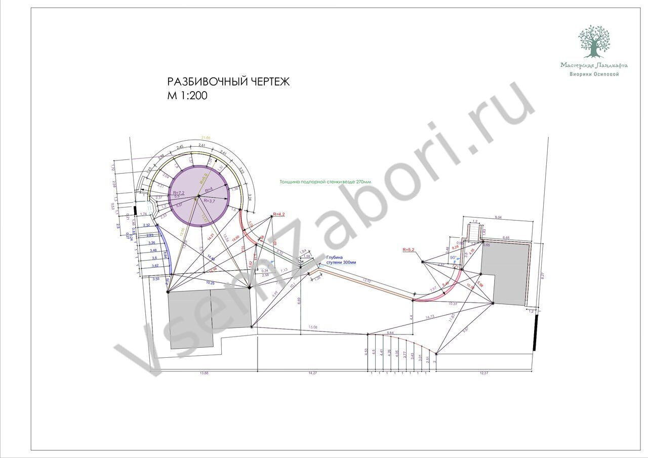 Подпорная стенка из блоков чертеж